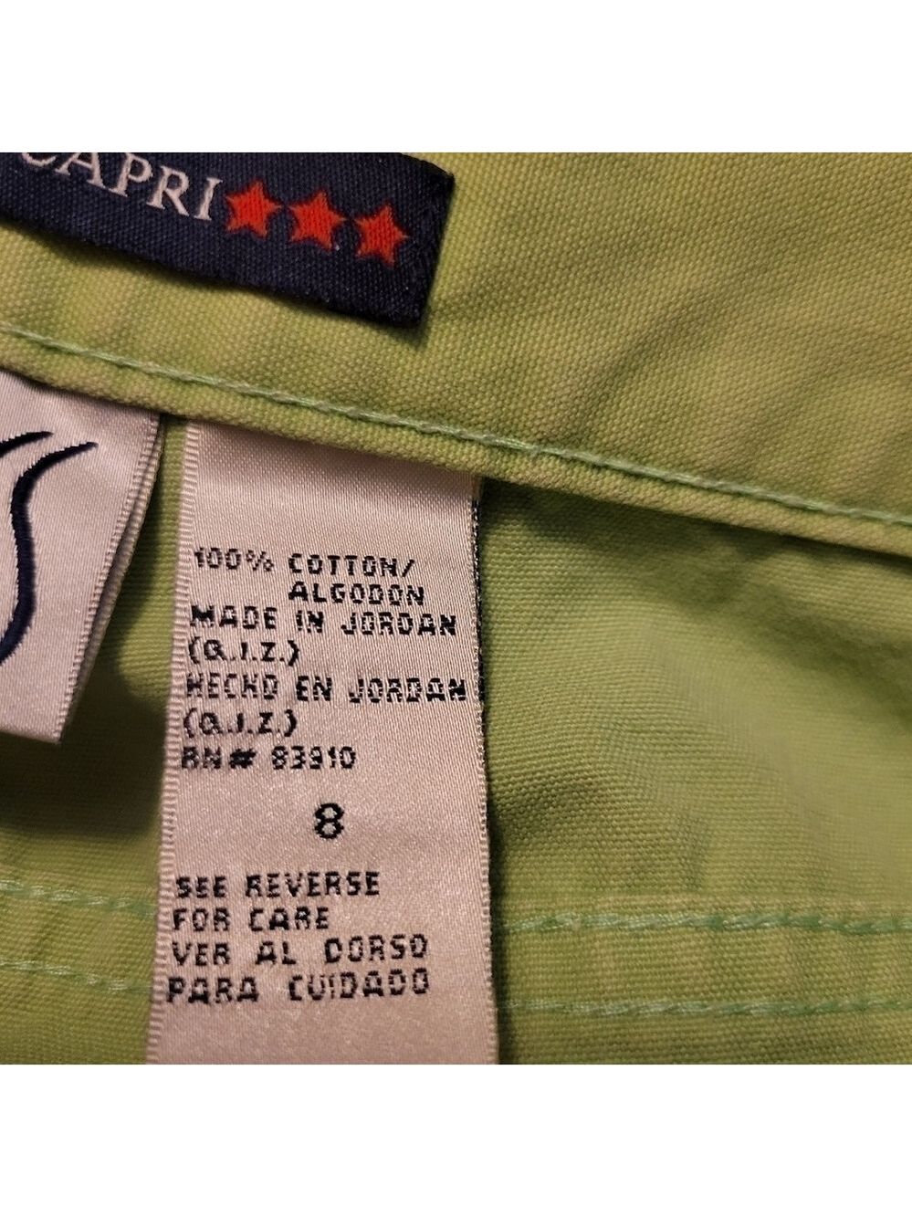 BILL Blass Women's Capris Green Size 8 - Picture 4 of 5